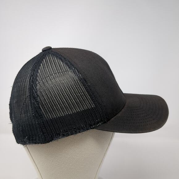 Volcom Snapback Trucker Hat Black One Size Adjustable Embroidered Mesh Back - Picture 5 of 9